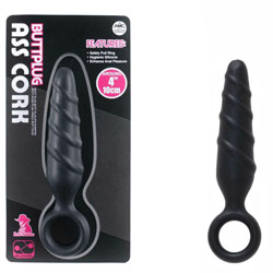 Foncé Etalons Ass Cork Butt Plug 4 pouces silicone